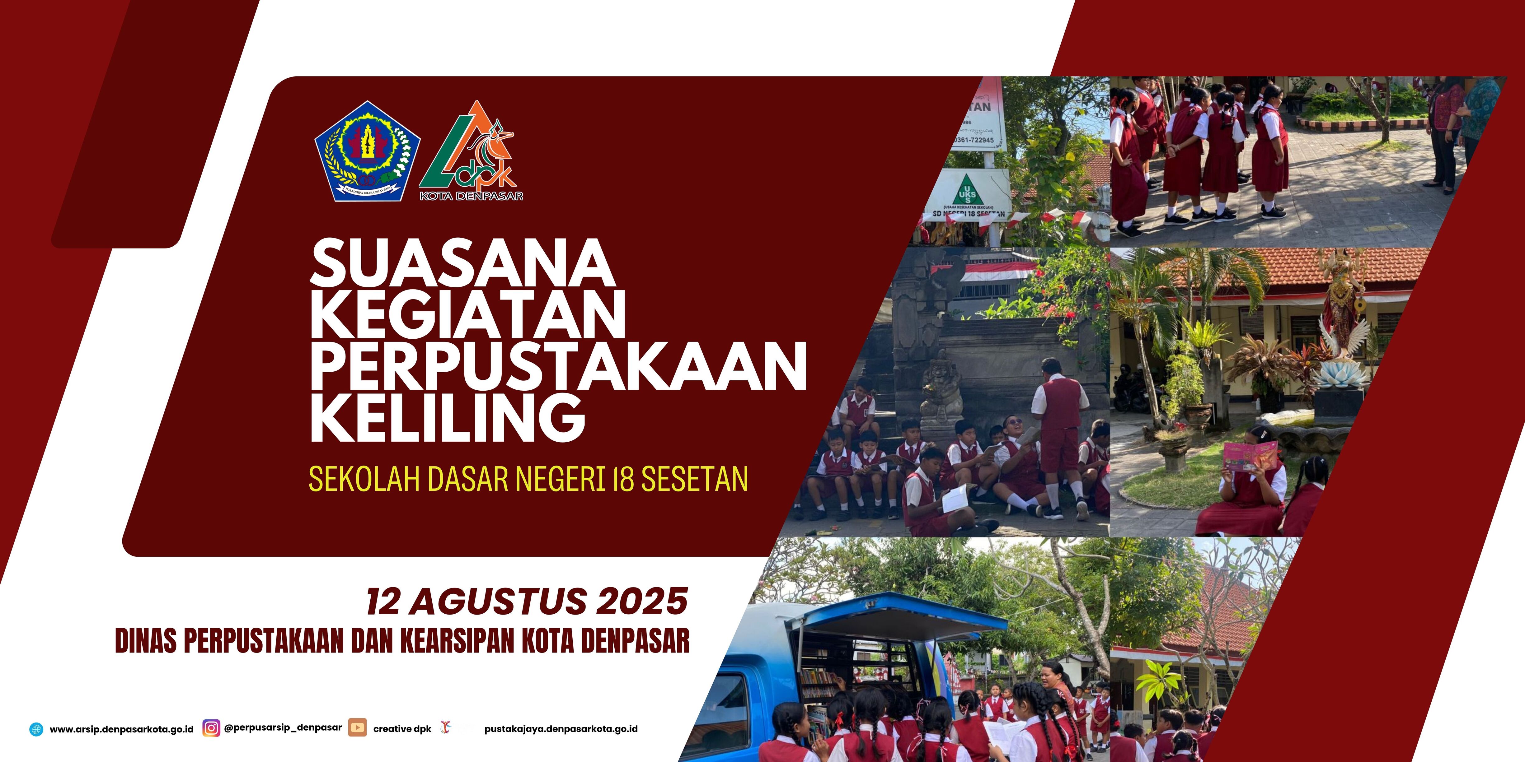 Kegiatan Perpustakaan Keliling Dinas Perpustakaan dan Kearsipan Kota Denpasar